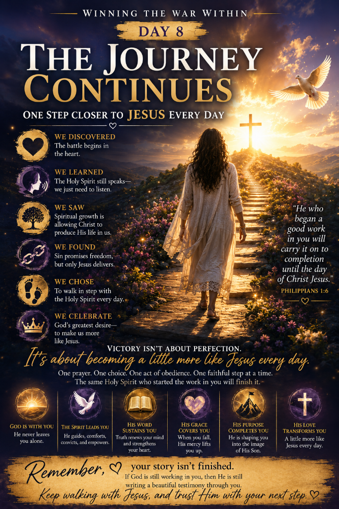 Day 8 Winning the War Within: "The Journey Continues: From Struggle to Freedom"
