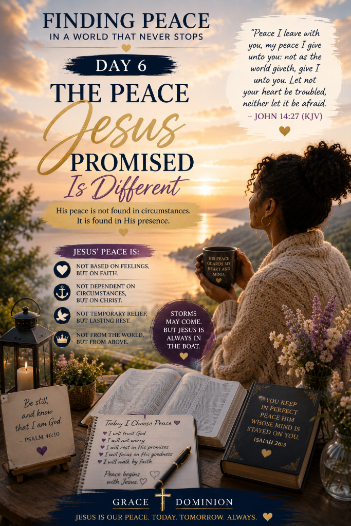 Day 6: The Peace Jesus Promised Is Different