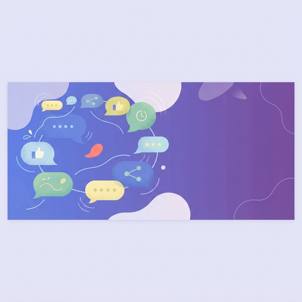Chat bubbles illustration for texting etiquette