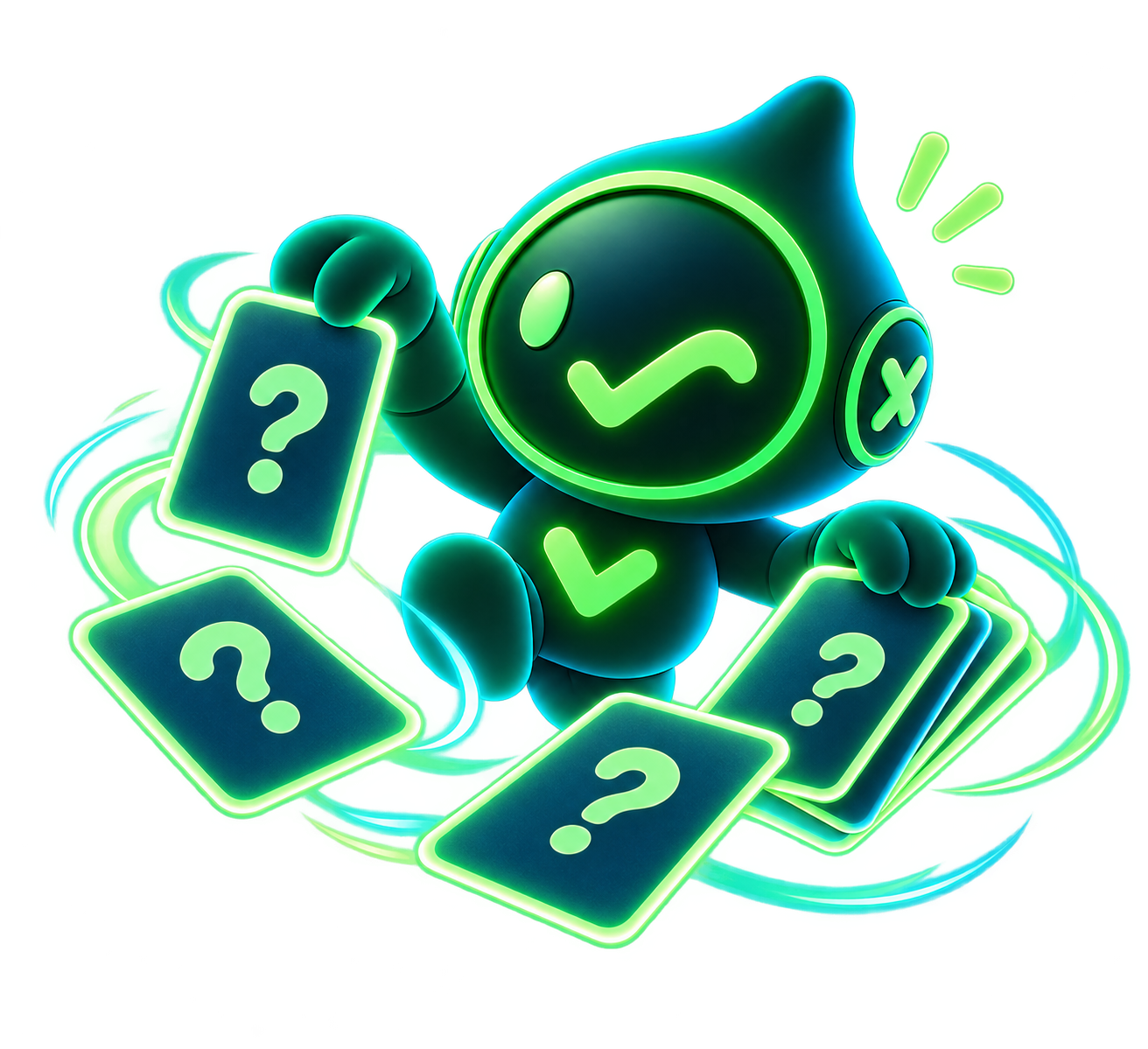 CE52 mascot shuffling question cards