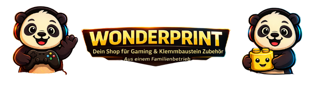 Wonderprint.eu Logo – Zubehör passend für ausgewählte LEGO Sets, Gaming und Retro