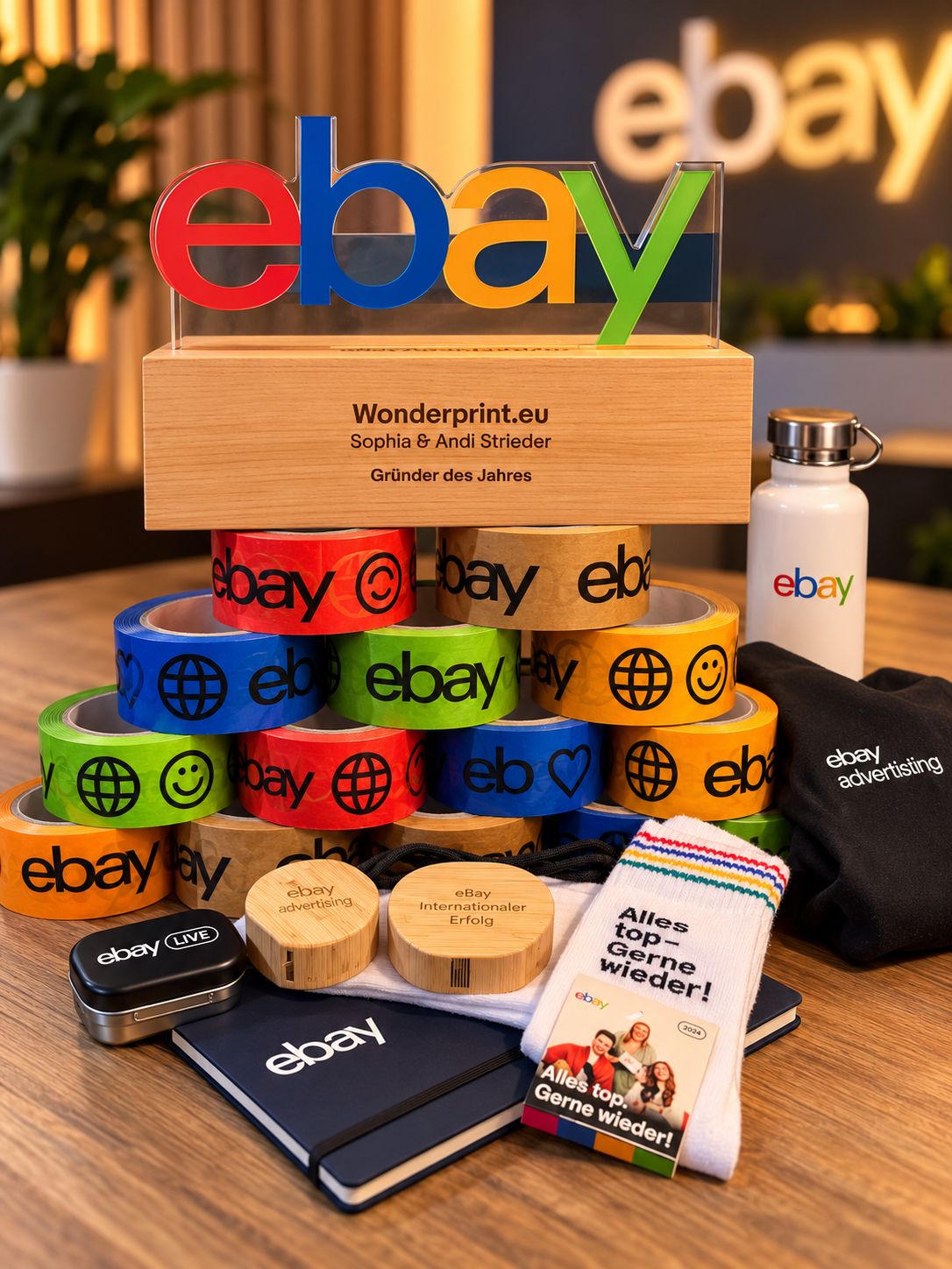 eBay Award 2026 für Wonderprint.eu, Sophia und Andi Strieder: Gründer des Jahres