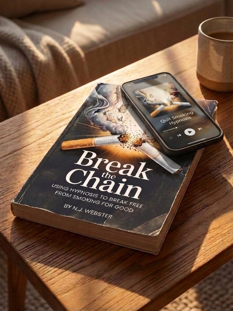 Break the Chain book on a table