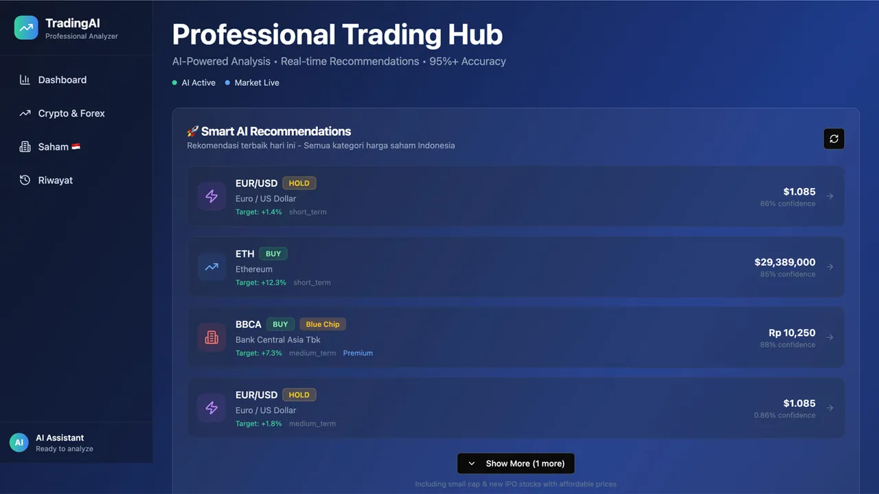 CryptoPulse AI template preview