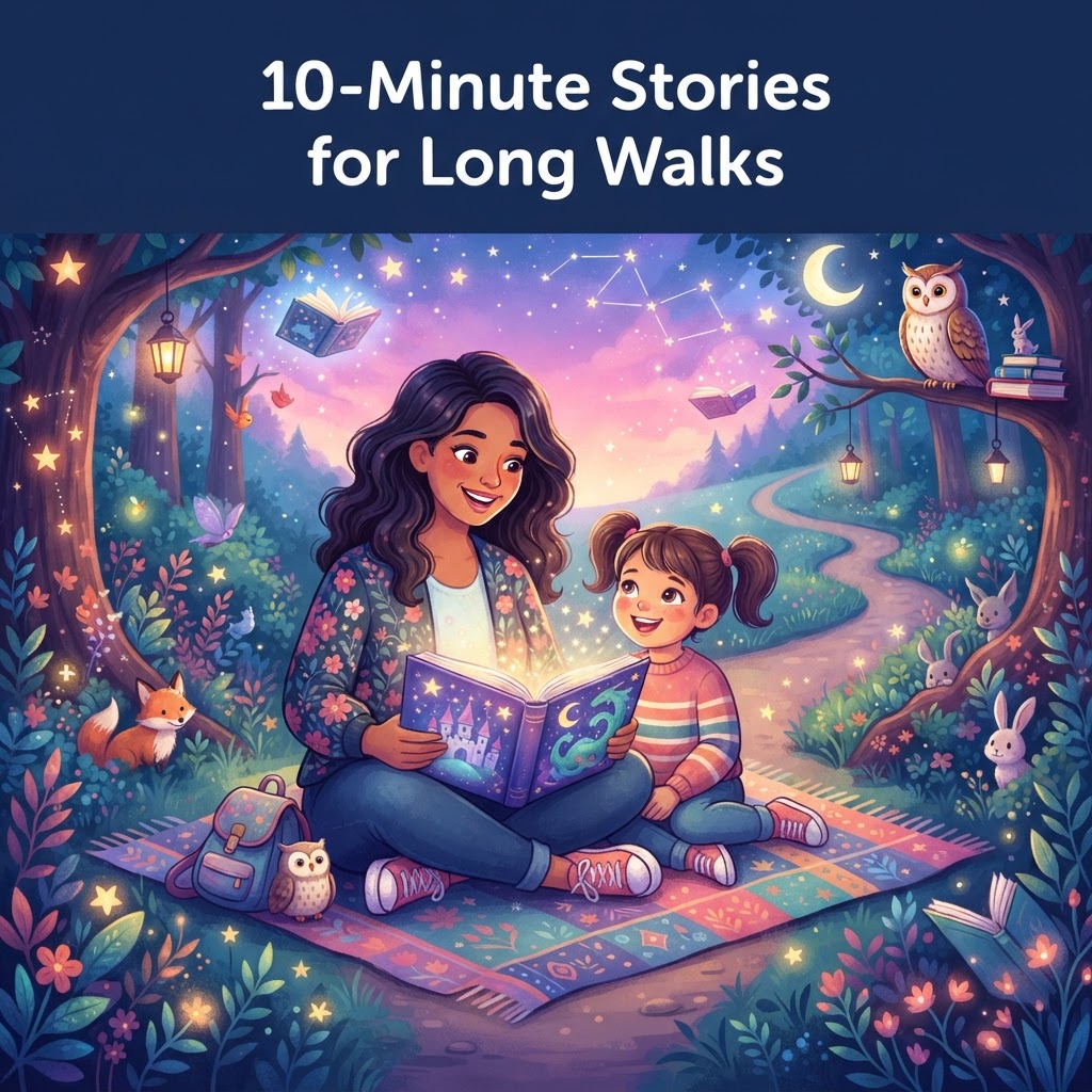 Featured image for Walking Stories for Kids: 10-Minute Walk Fun - InstaTales AI storytelling blog