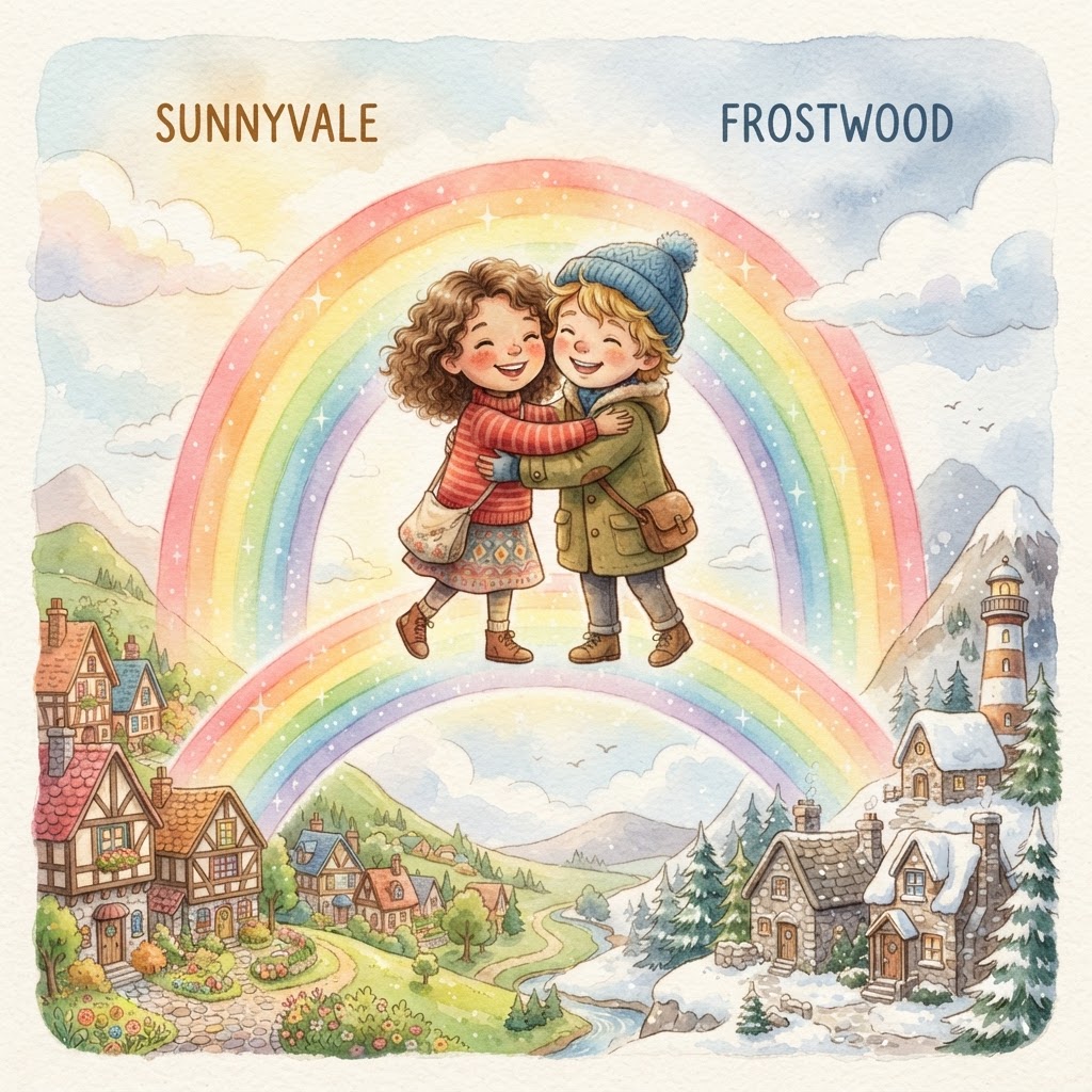 Illustration for "Rainbow Bridge" — a children's story created with InstaTales AI