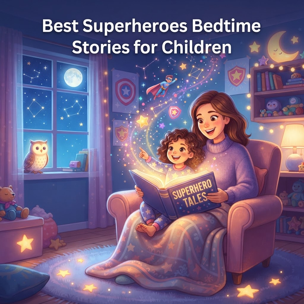Featured image for Best Superheroes Bedtime Stories for Kids - InstaTales AI storytelling blog