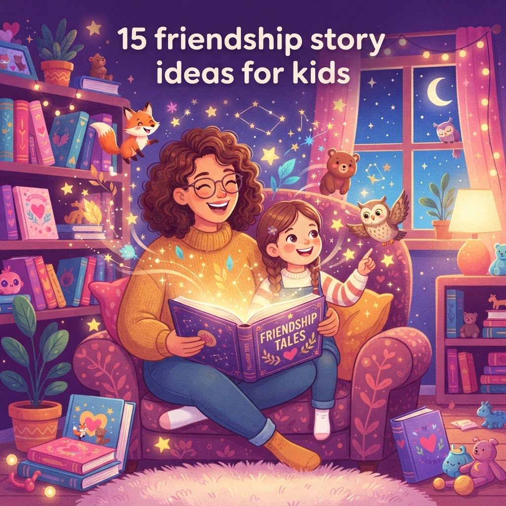 Featured image for 15 friendship story ideas for kids - InstaTales AI storytelling blog