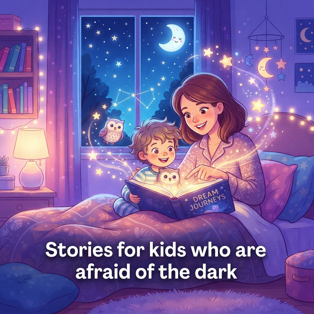 Featured image for Stories for Kids Who Afraid of the Dark: 5 Ideas - InstaTales AI storytelling blog