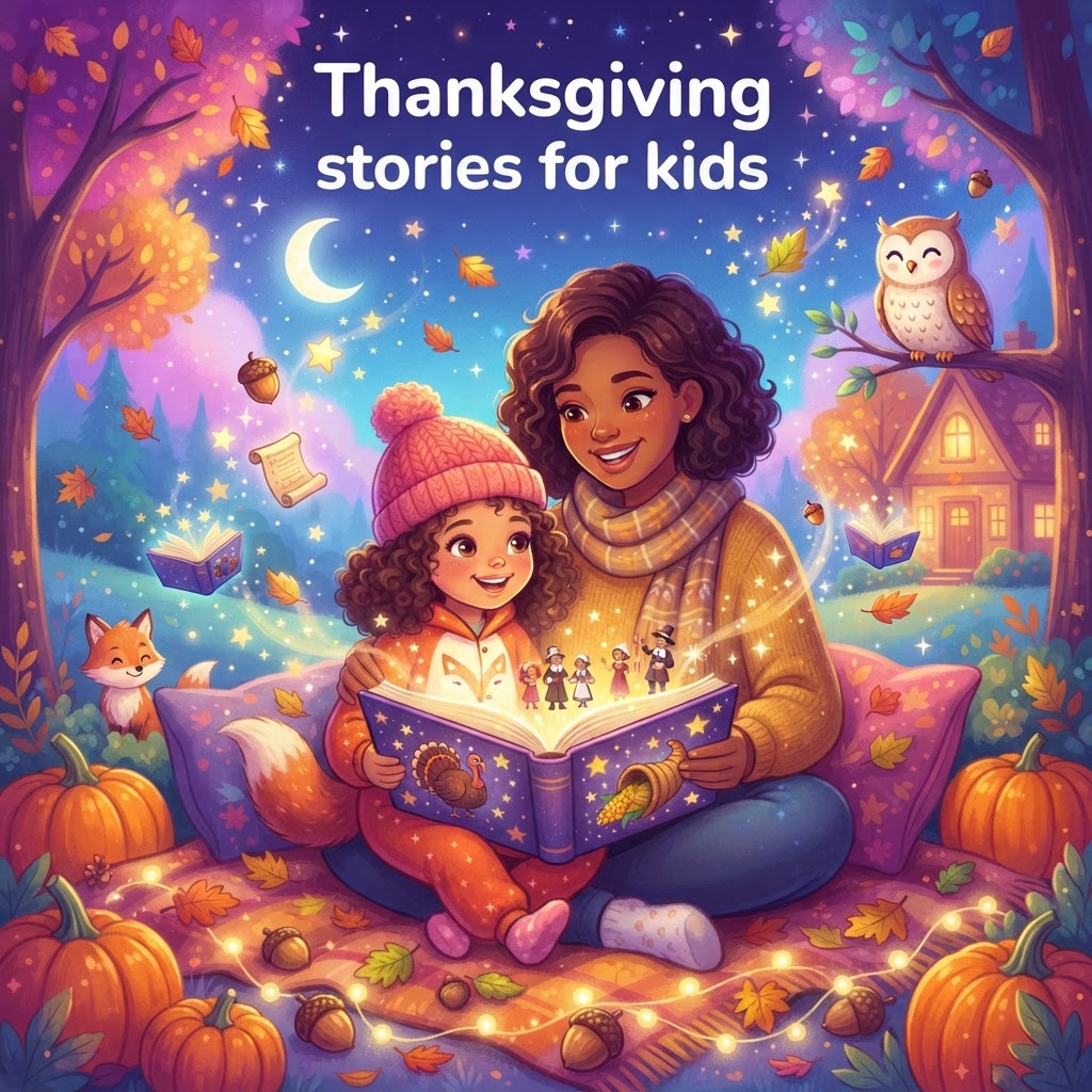 Featured image for Thanksgiving Stories for Kids: Cozy Holiday Tales - InstaTales AI storytelling blog