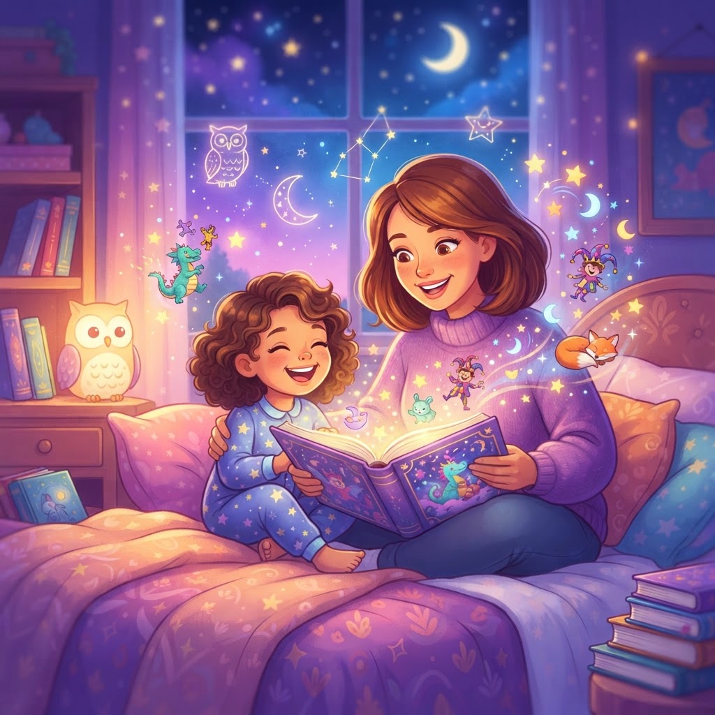 Featured image for Funny vs Calming Bedtime Stories: Which Wins? - InstaTales AI storytelling blog