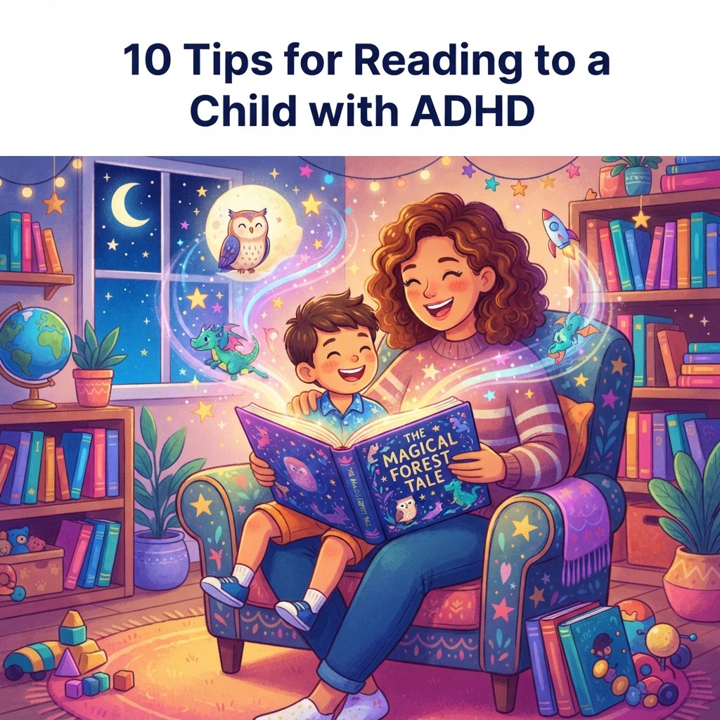 Featured image for 10 Tips for Reading to a Child with ADHD - InstaTales AI storytelling blog