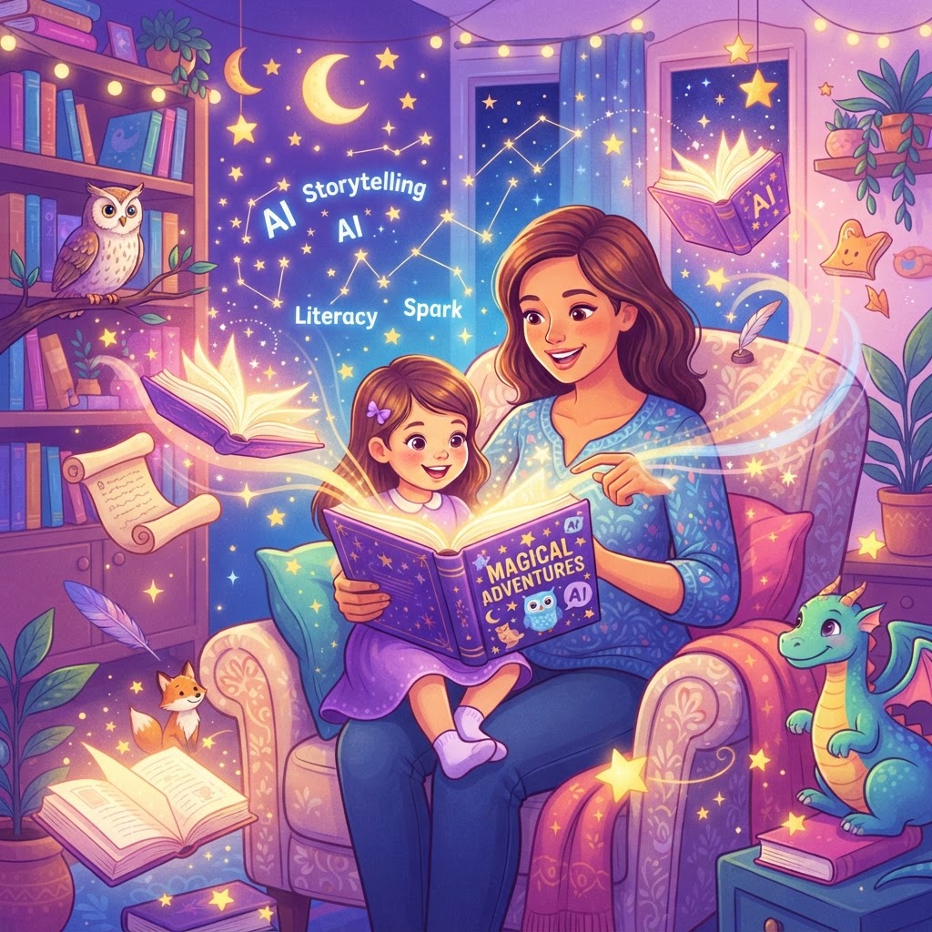 Featured image for AI Stories and Early Literacy: What Research Says - InstaTales AI storytelling blog