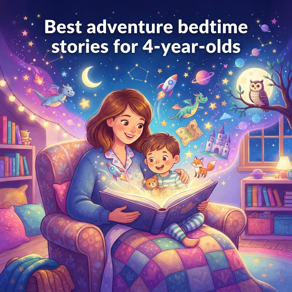 Featured image for Best adventure bedtime stories for 4-year-olds - InstaTales AI storytelling blog