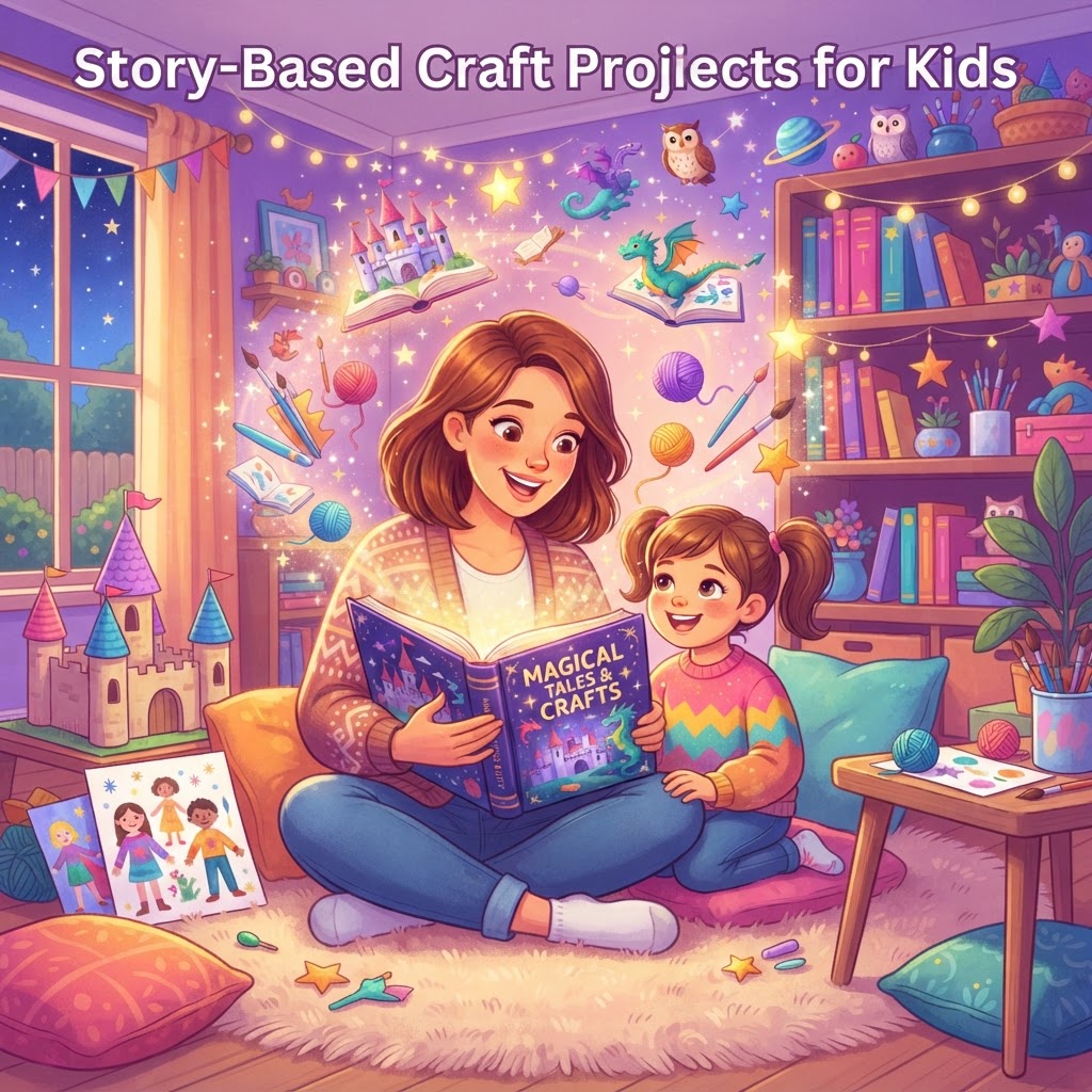 Featured image for 7 Story-Based Craft Projects for Kids - InstaTales AI storytelling blog
