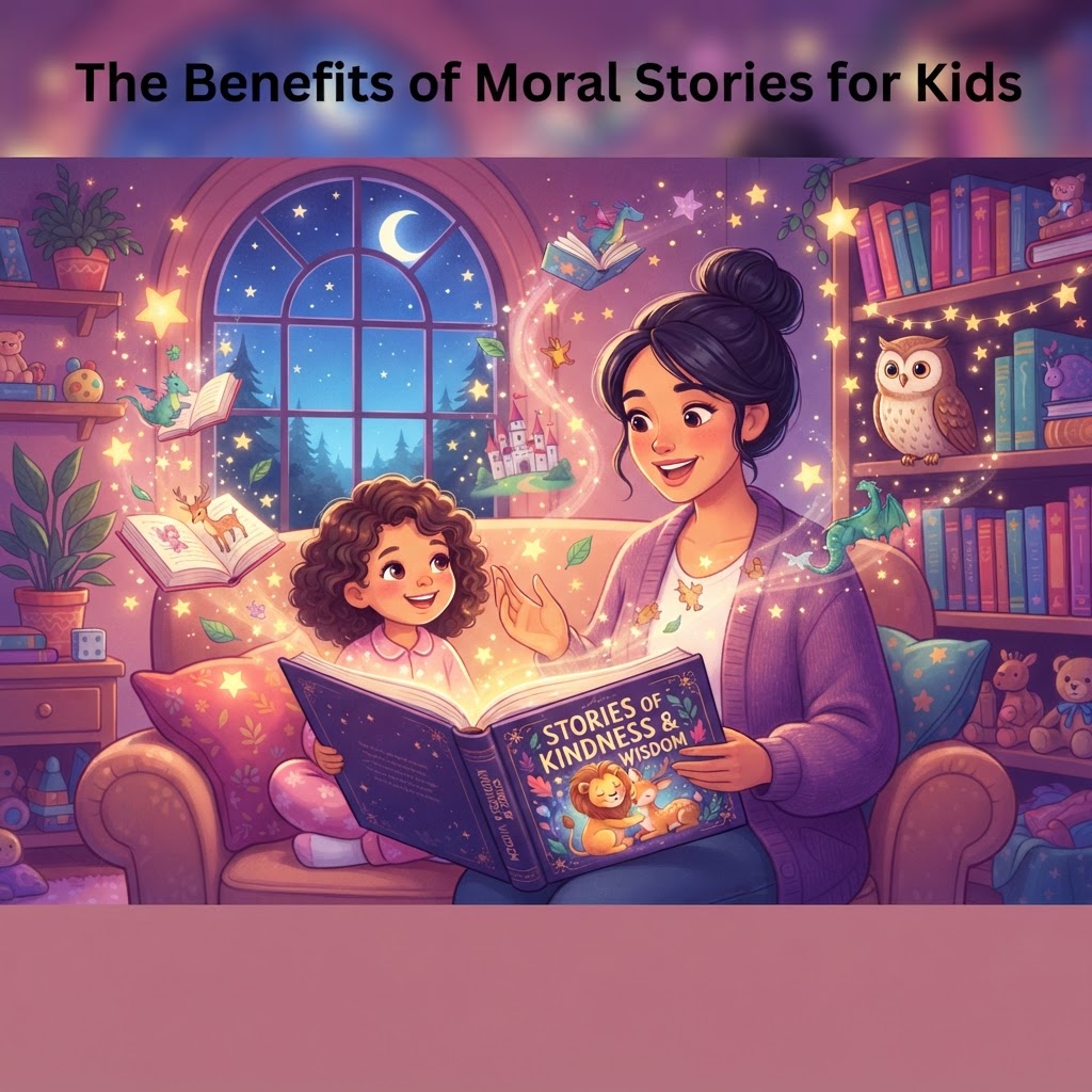Featured image for Benefits of Moral Stories for Kids - InstaTales AI storytelling blog