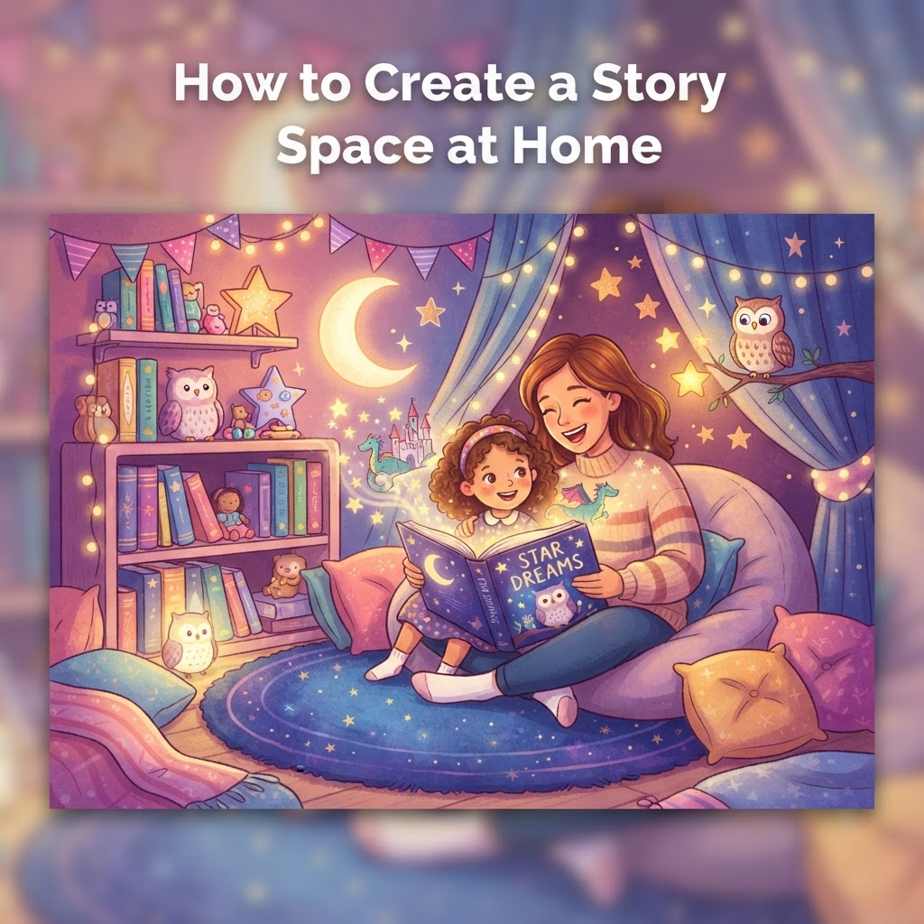 Featured image for Create a Cozy Story Time Space at Home - InstaTales AI storytelling blog