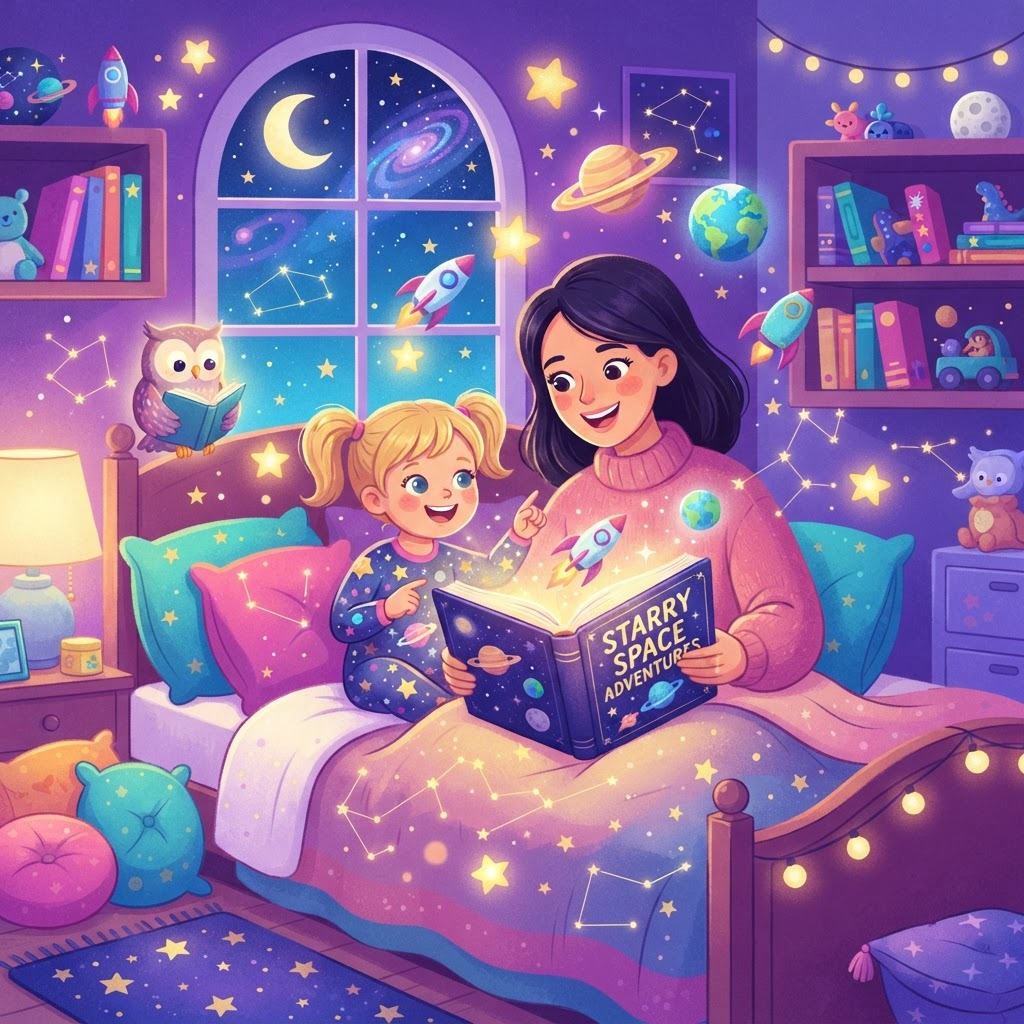 Featured image for Best space bedtime stories for 3-year-olds - InstaTales AI storytelling blog