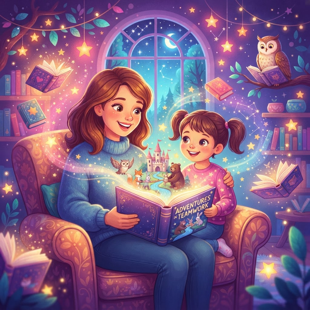 Featured image for Stories that teach teamwork to kids - InstaTales AI storytelling blog