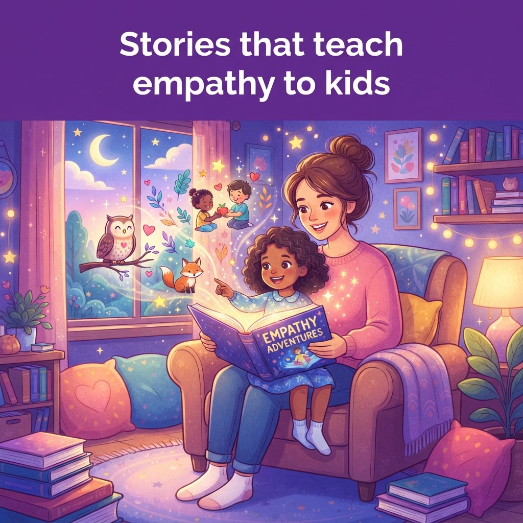 Featured image for Stories that teach empathy to kids - InstaTales AI storytelling blog