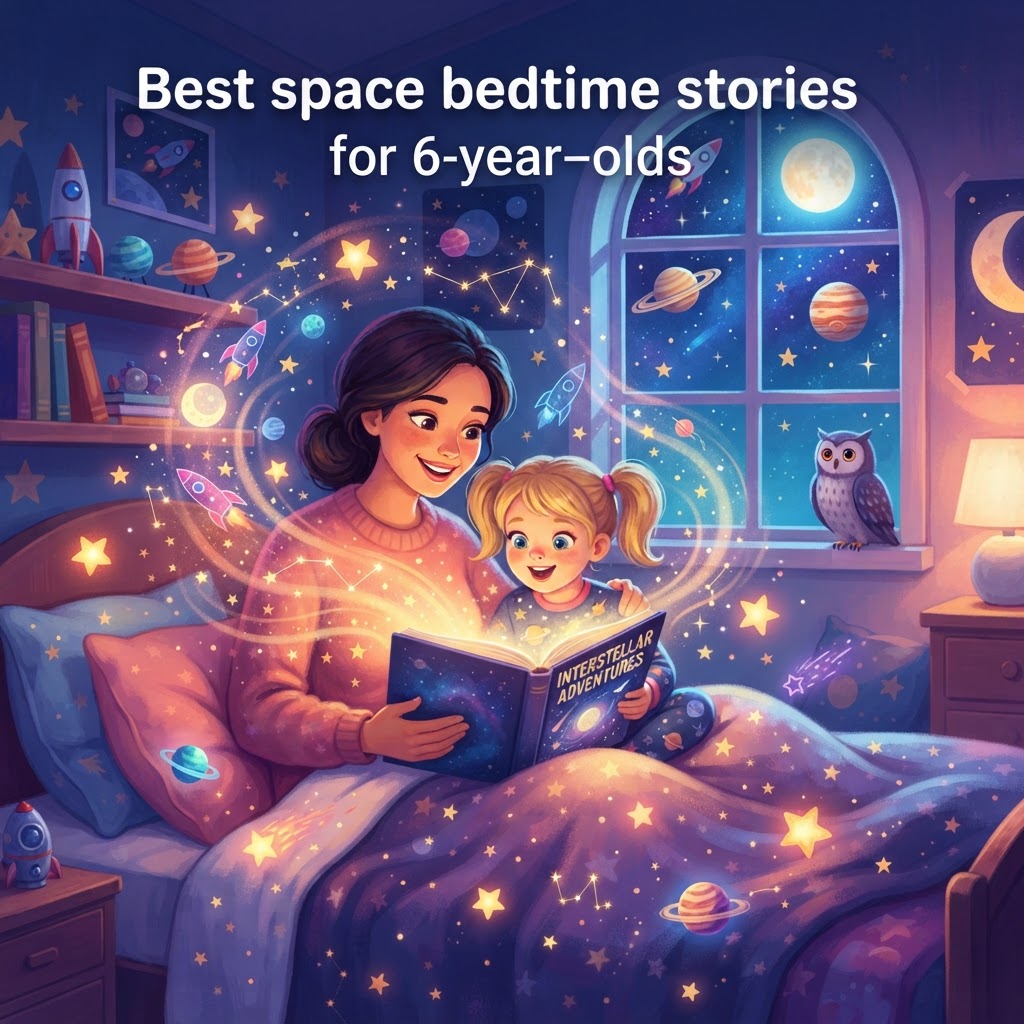 Featured image for Best space bedtime stories for 6-year-olds - InstaTales AI storytelling blog