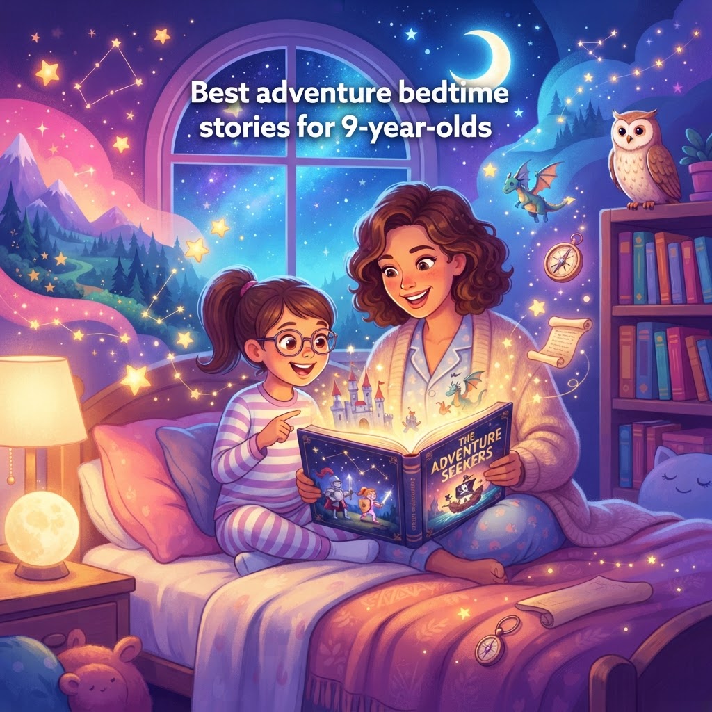 Featured image for Best adventure bedtime stories for 9-year-olds - InstaTales AI storytelling blog
