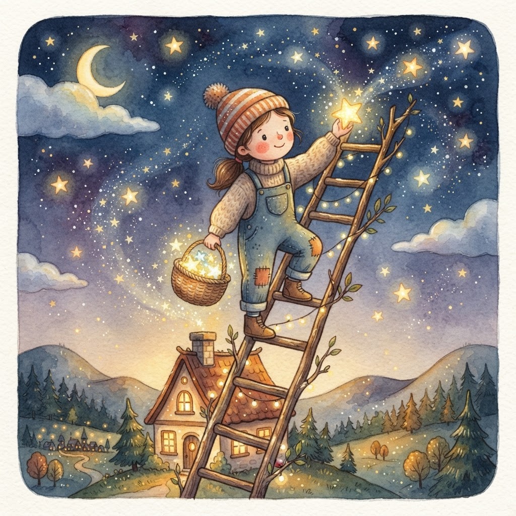 Illustration for "The Star Collector" — a children's story created with InstaTales AI