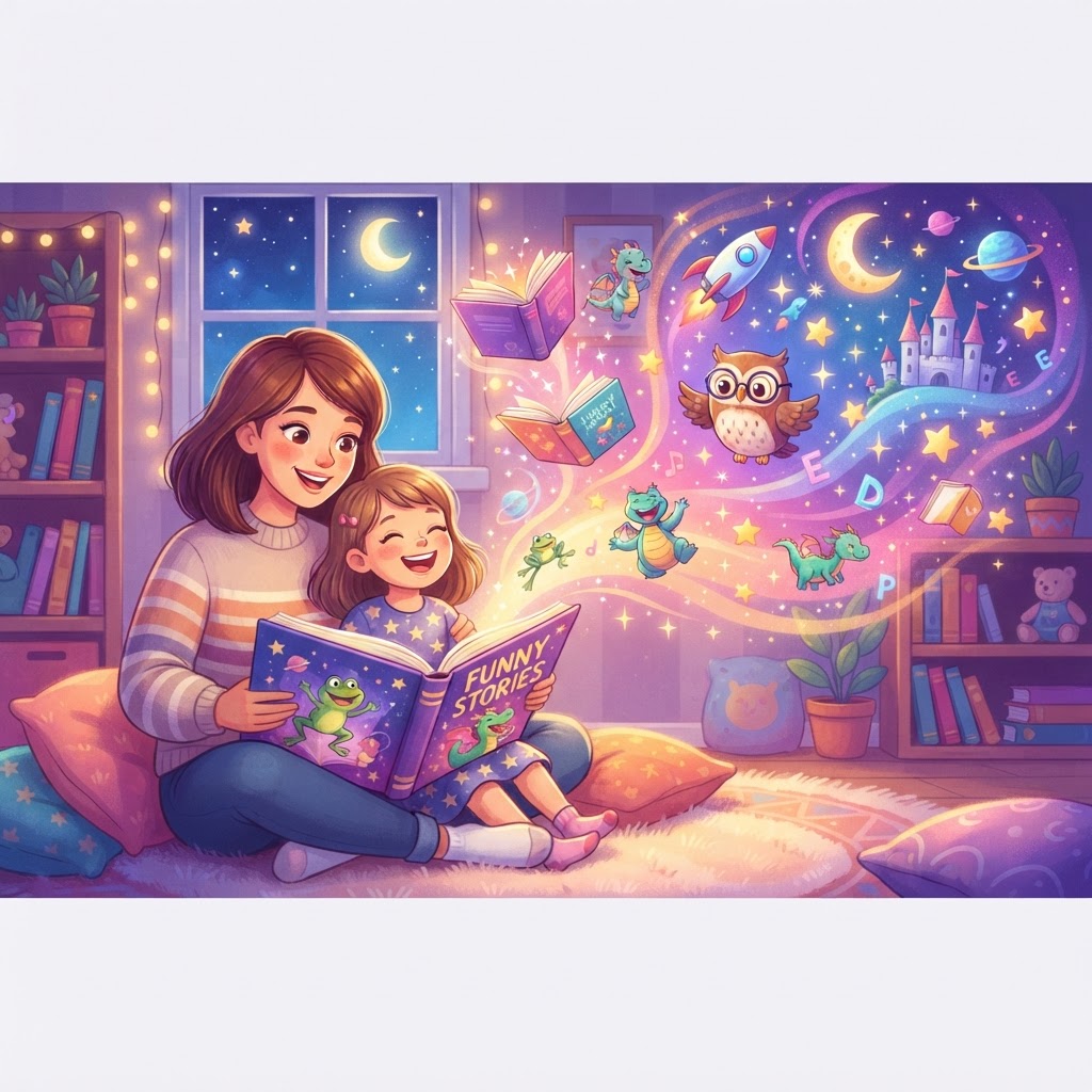 Featured image for 10 funny story ideas for kids - InstaTales AI storytelling blog