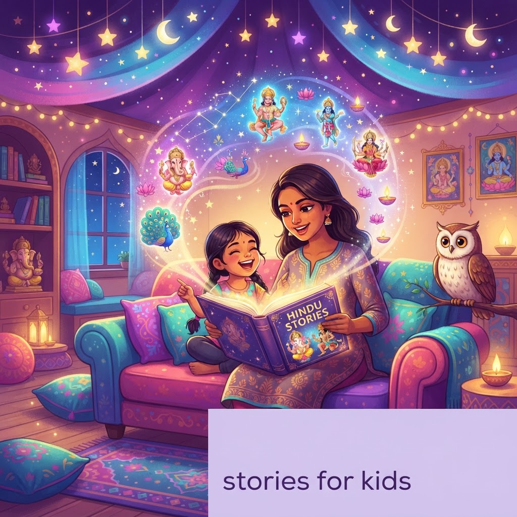 Featured image for Hindu Stories for Kids: Myths Made Gentle - InstaTales AI storytelling blog