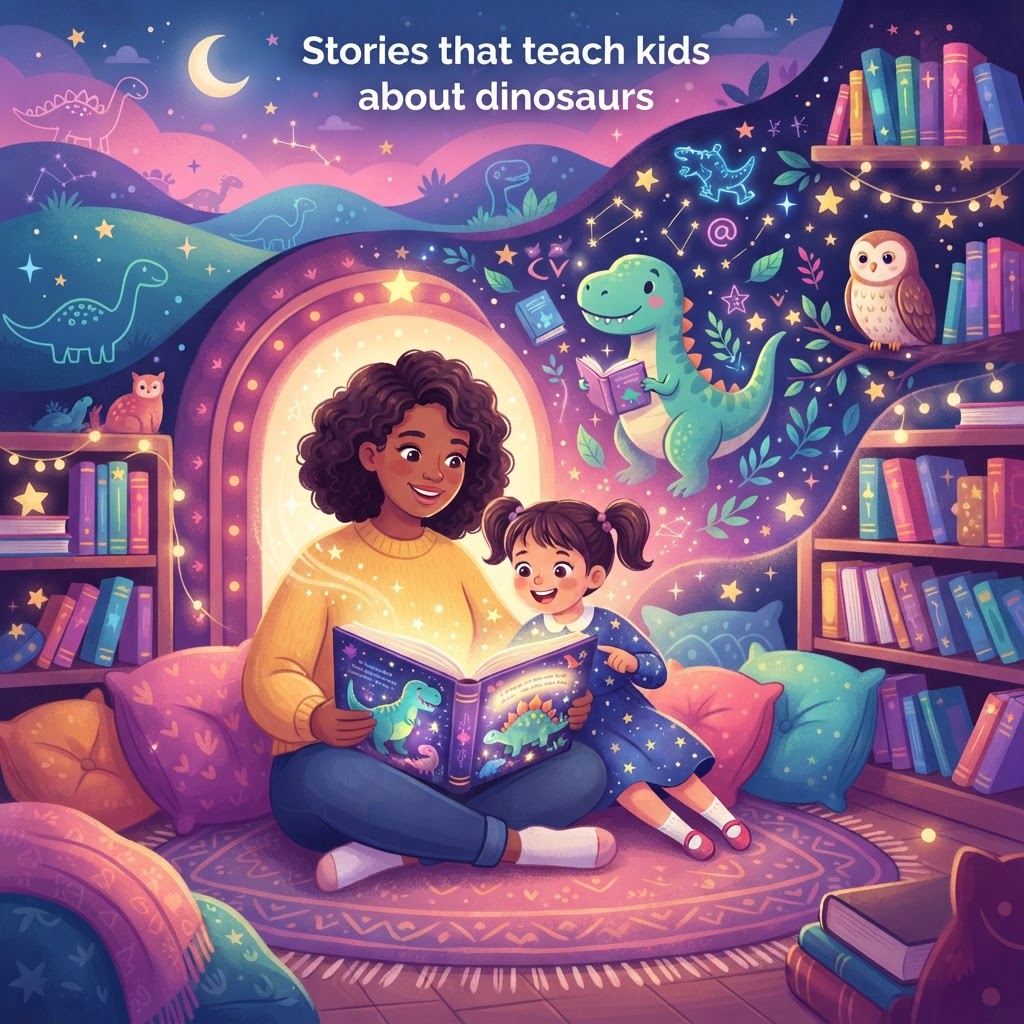 Featured image for Dinosaurs Stories for Kids That Teach Science - InstaTales AI storytelling blog