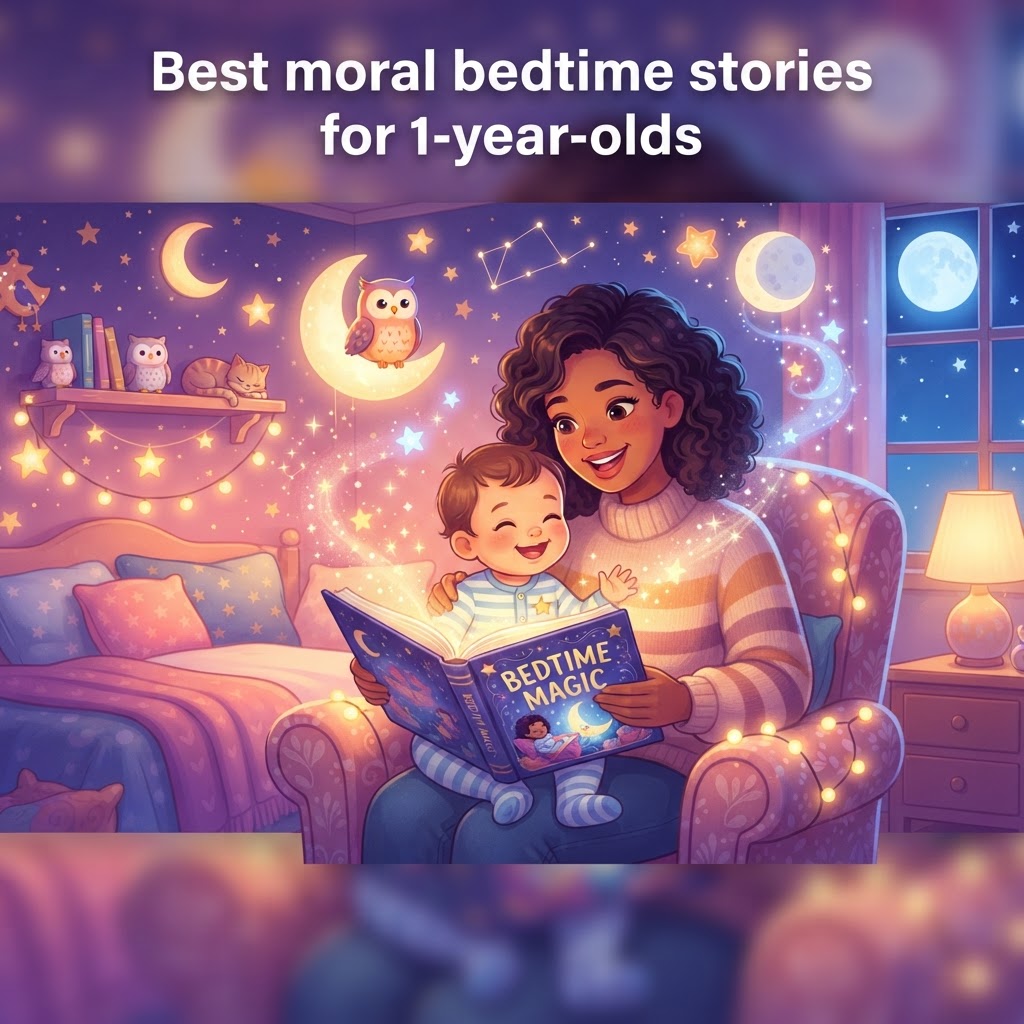 Featured image for Best moral bedtime stories for 1-year-olds - InstaTales AI storytelling blog