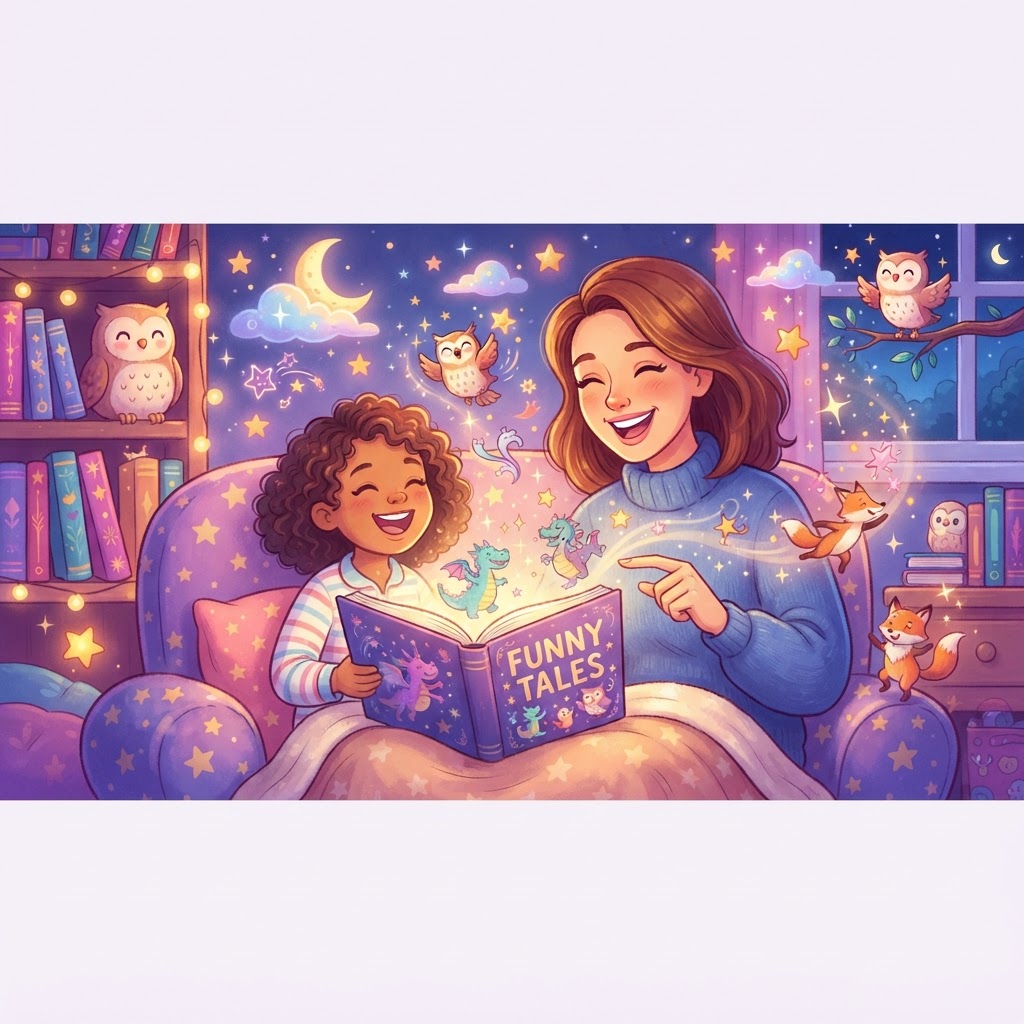 Featured image for Benefits of Funny Stories for Kids: What Research Shows - InstaTales AI storytelling blog