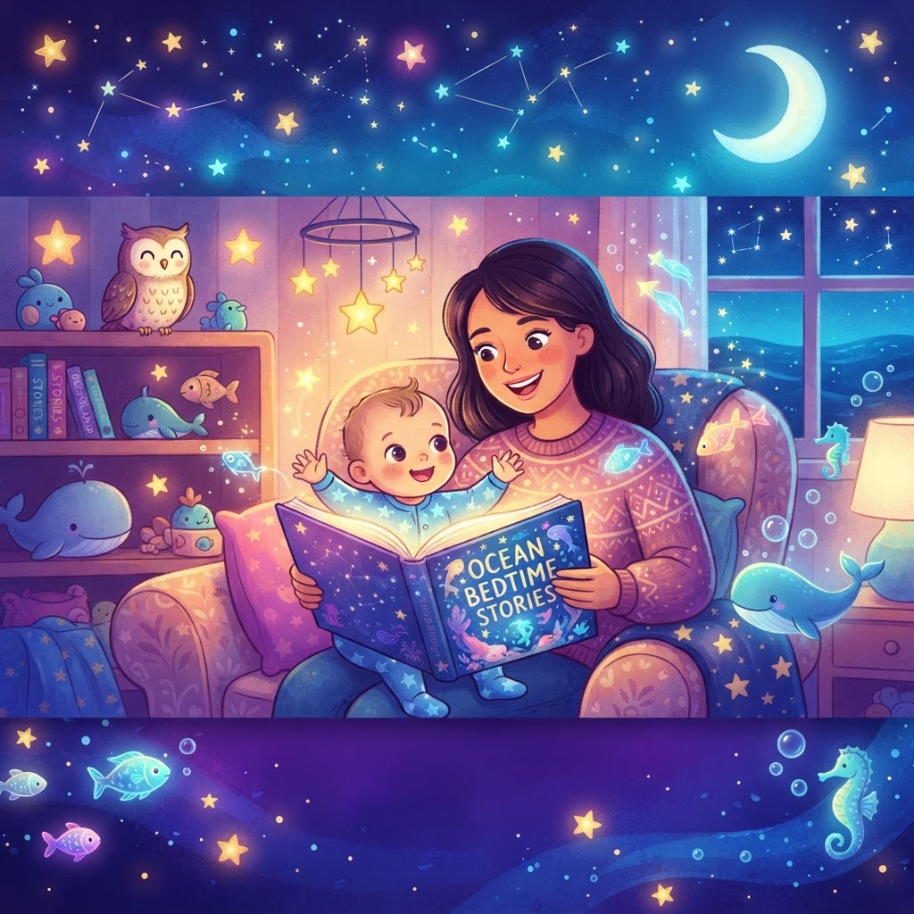 Featured image for Best ocean bedtime stories for 1-year-olds - InstaTales AI storytelling blog