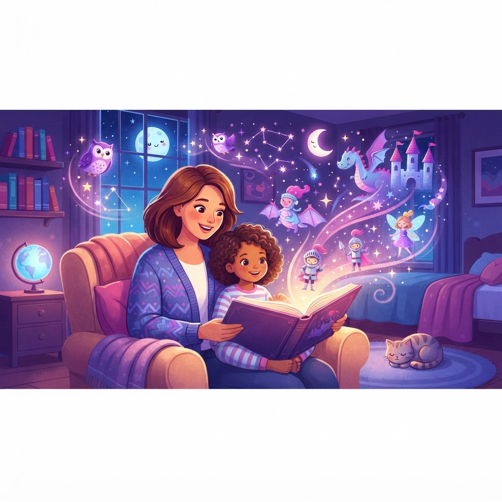 Featured image for The Science of Bedtime Stories: 6 Research-Backed Benefits for Child Development - InstaTales AI storytelling blog