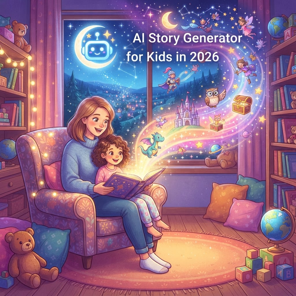 Featured image for Best AI Story Generator for Kids: Free Picks 2026 - InstaTales AI storytelling blog