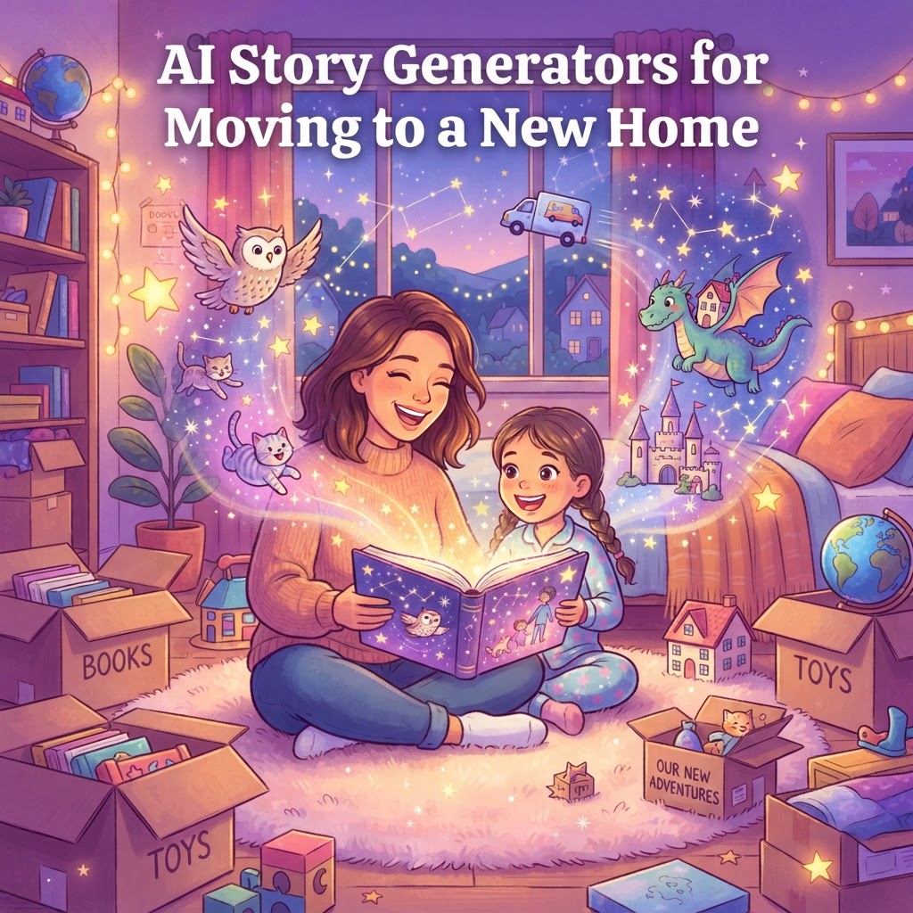 Featured image for AI Stories for Moving House: Help Kids Adjust - InstaTales AI storytelling blog