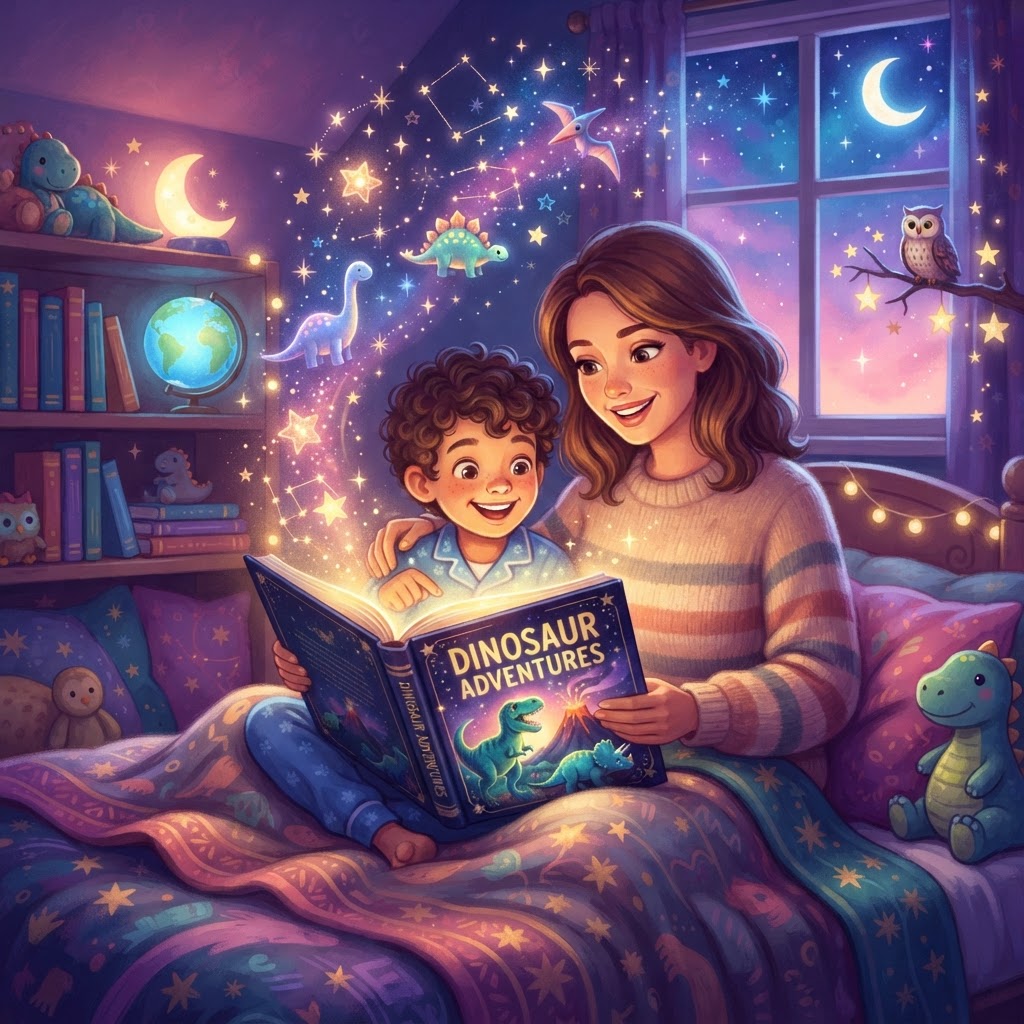 Featured image for Best dinosaurs bedtime stories for 9-year-olds - InstaTales AI storytelling blog