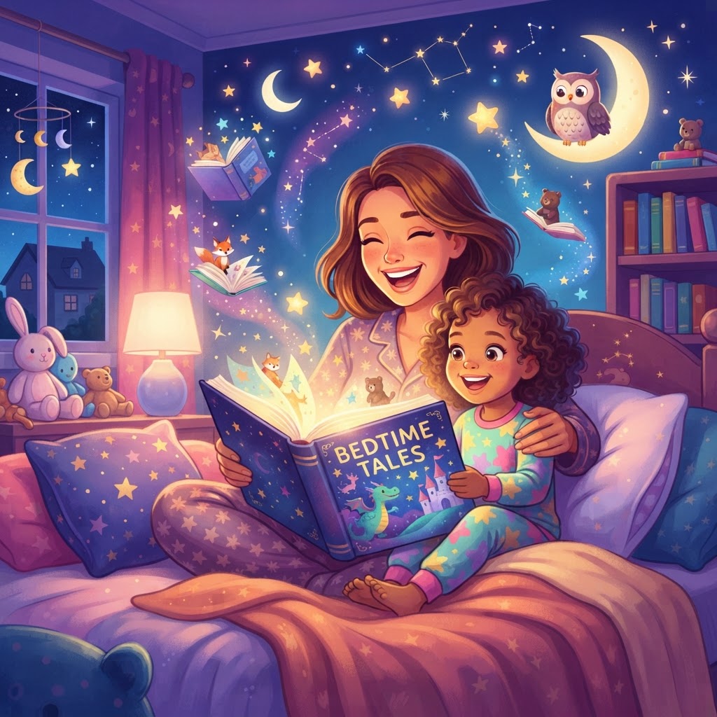 Featured image for Funny Bedtime Stories for Kids Who Hate Going to Sleep - InstaTales AI storytelling blog