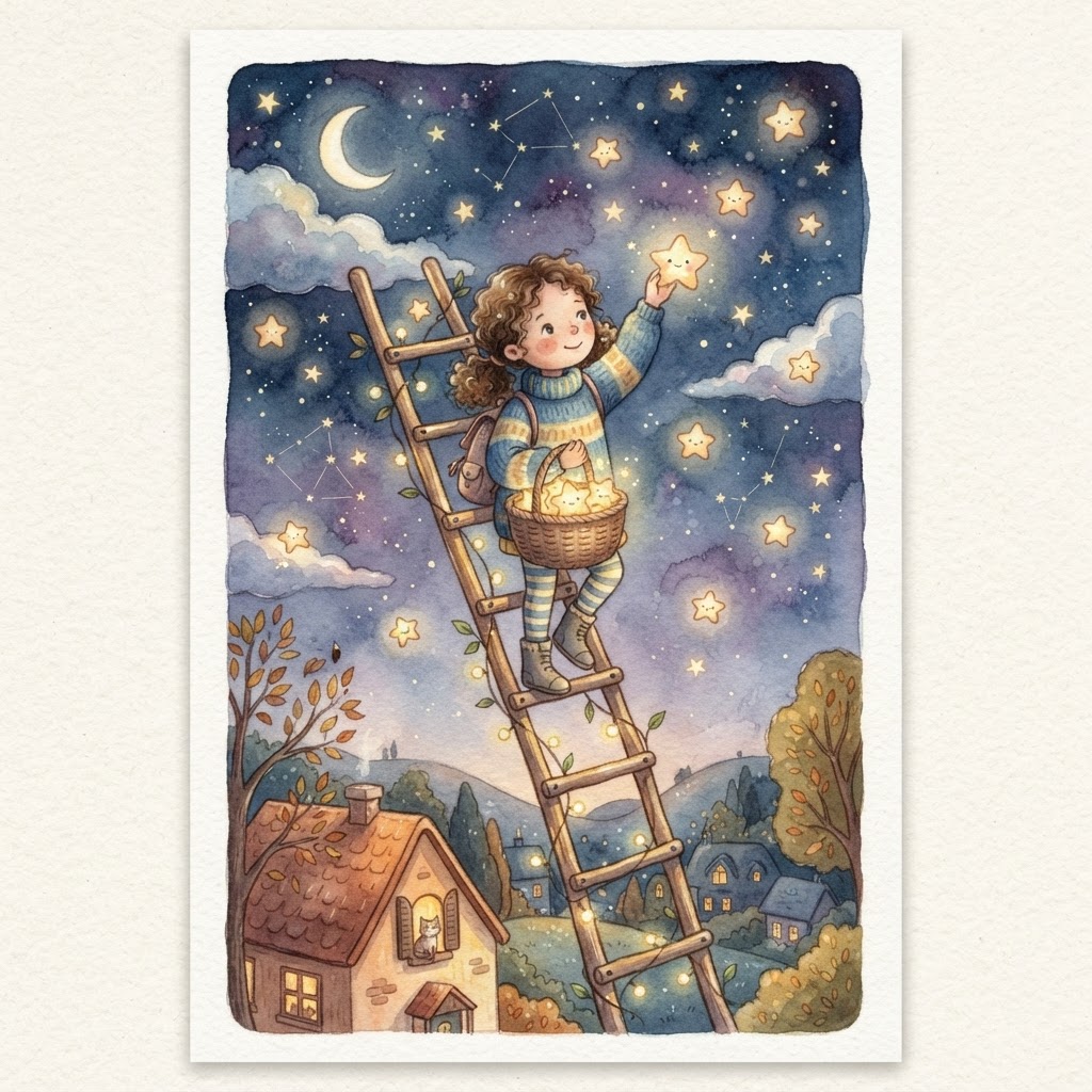 Illustration for "The Star Collector" — a children's story created with InstaTales AI