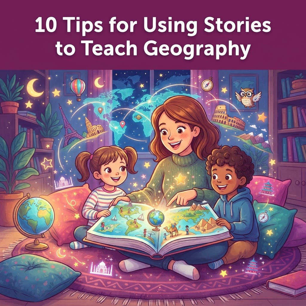 Featured image for 10 Geography Storytelling Tips for Kids - InstaTales AI storytelling blog