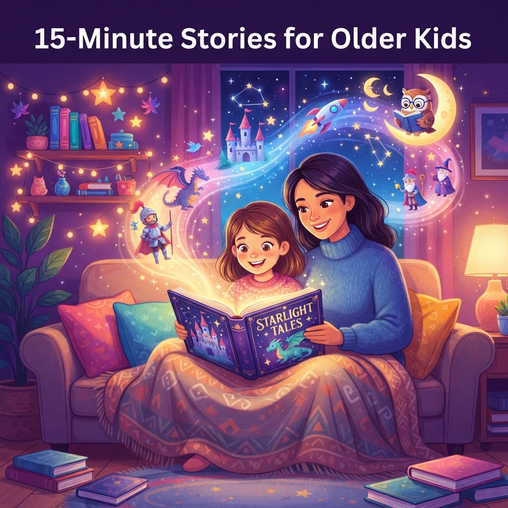 Featured image for 15 Minute Stories for Kids Ages 6-10 - InstaTales AI storytelling blog