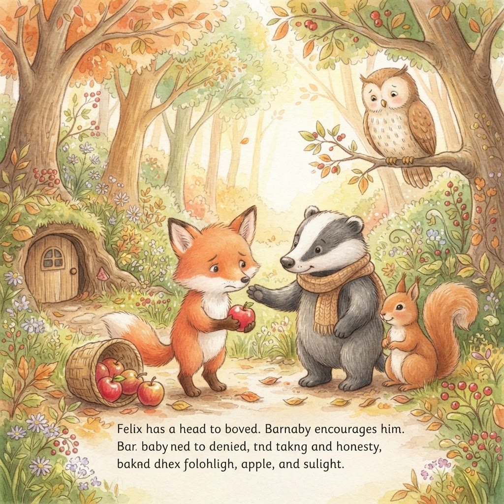 Illustration for "The Fox Who Lied" — a children's story created with InstaTales AI
