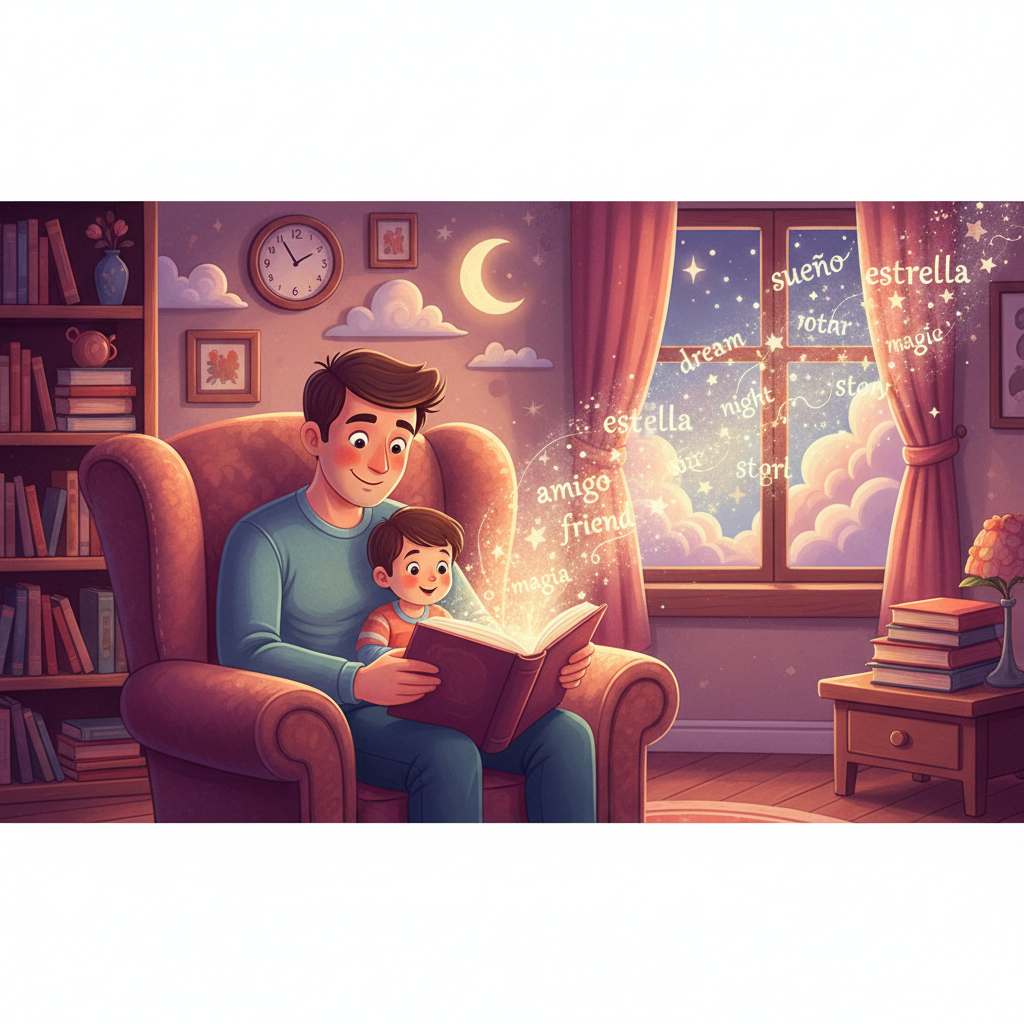 Featured image for How to Create Bedtime Stories in Spanish for Kids (+ Free AI Generator) - InstaTales AI storytelling blog