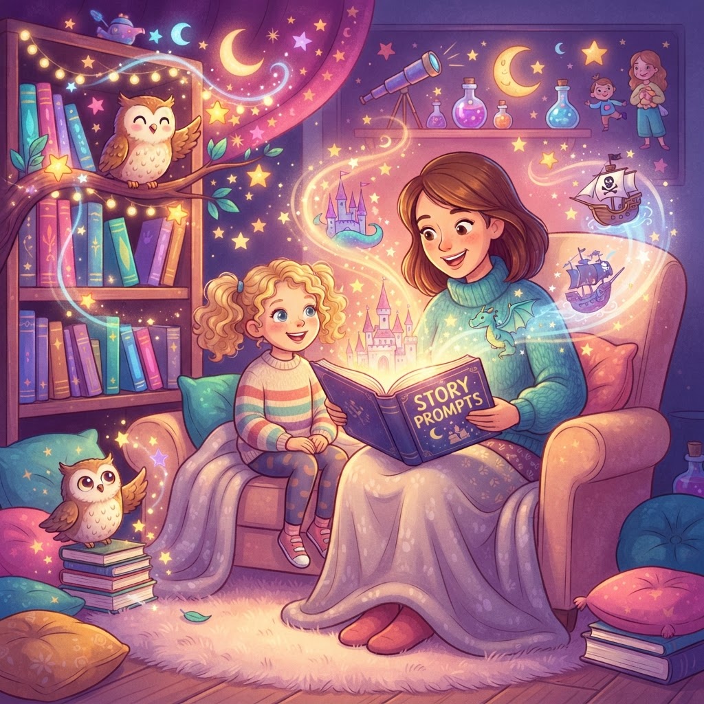 Featured image for Story Prompts for Reluctant Readers: 20 Wins - InstaTales AI storytelling blog