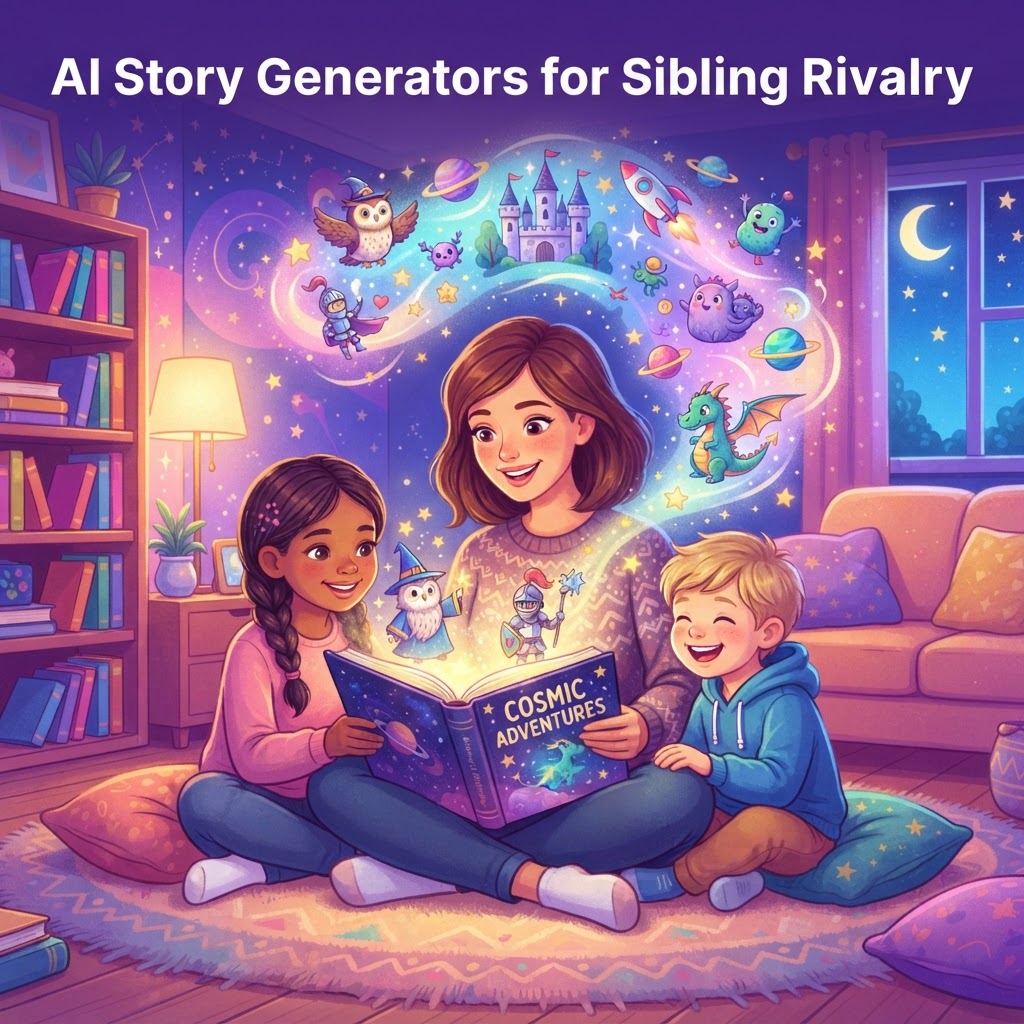 Featured image for AI Stories for Sibling Rivalry That Really Help - InstaTales AI storytelling blog