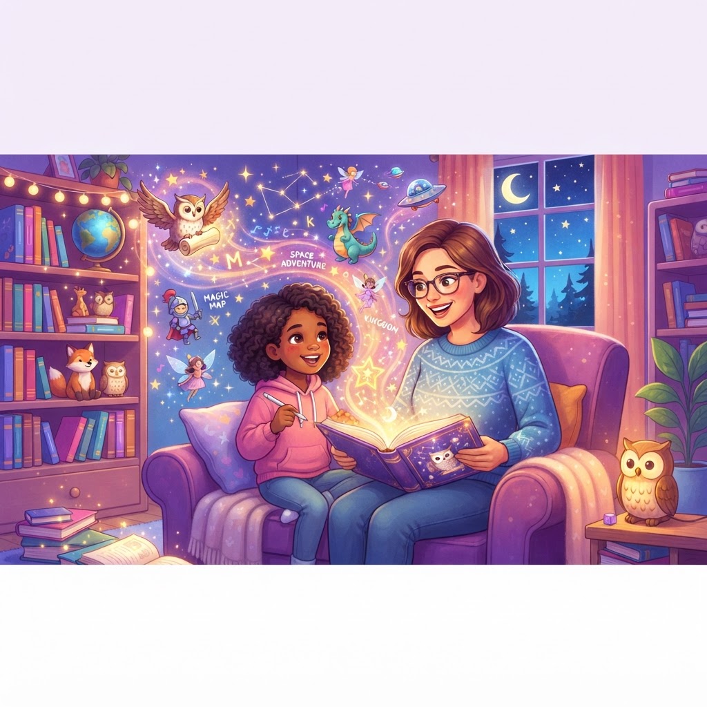 Featured image for AI Story Prompts for Creative Writing Lessons (Grades K–5) - InstaTales AI storytelling blog
