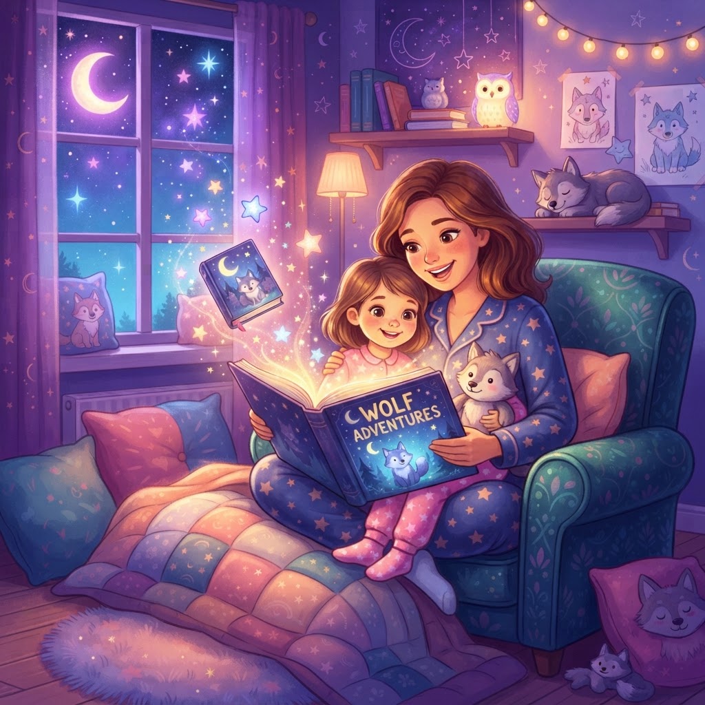Featured image for Cute Wolves Stories for Calm Bedtimes - InstaTales AI storytelling blog