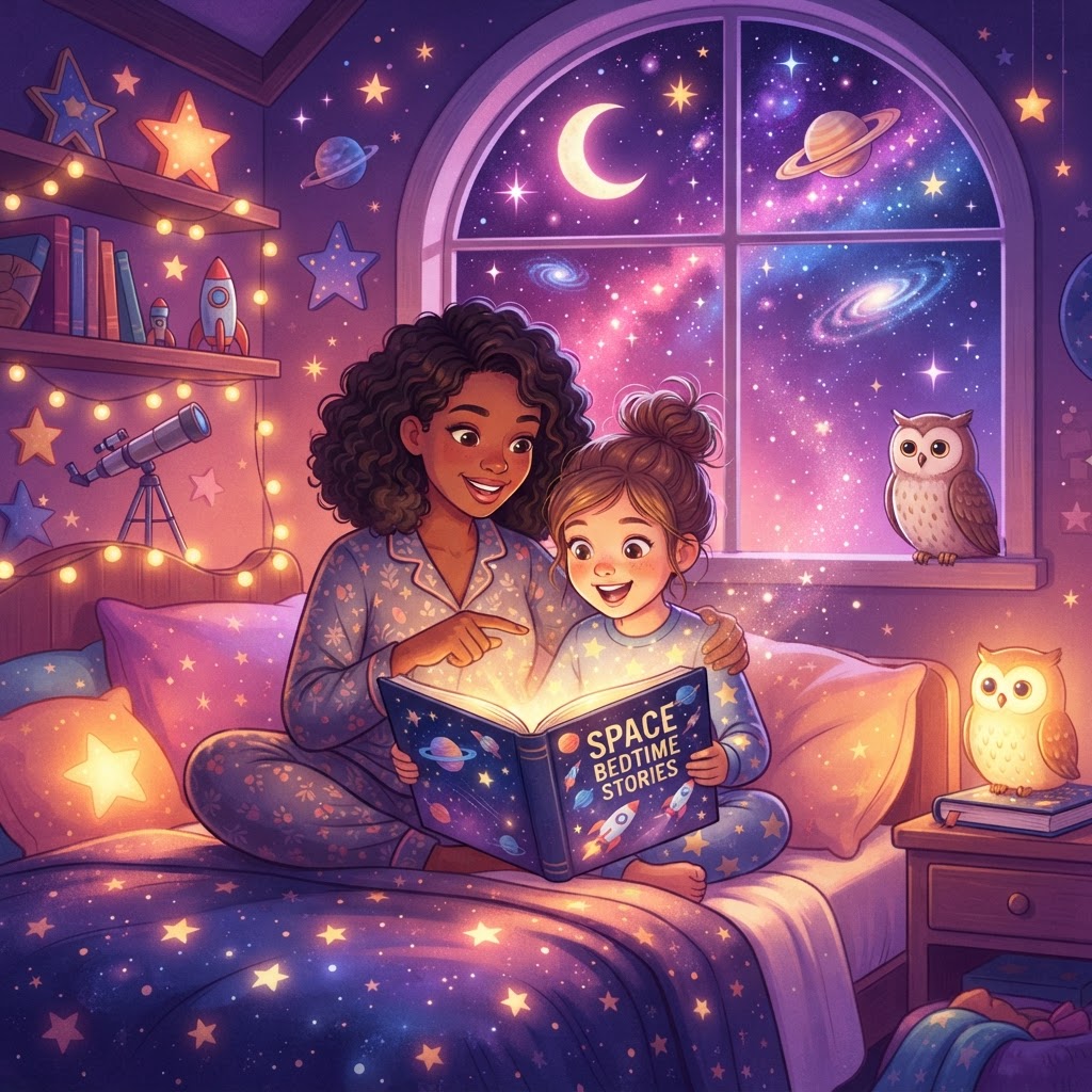 Featured image for Best space bedtime stories for 8-year-olds - InstaTales AI storytelling blog