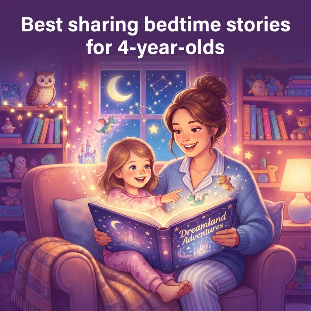 Featured image for Best sharing bedtime stories for 4-year-olds - InstaTales AI storytelling blog