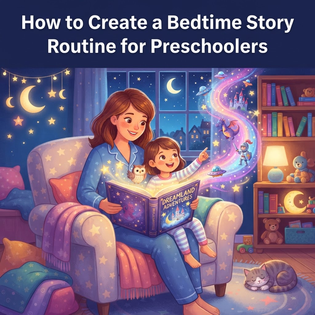 A Calm Bedtime Story Routine for Preschoolers